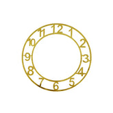 Golden Acrylic Numeric Clock Ring